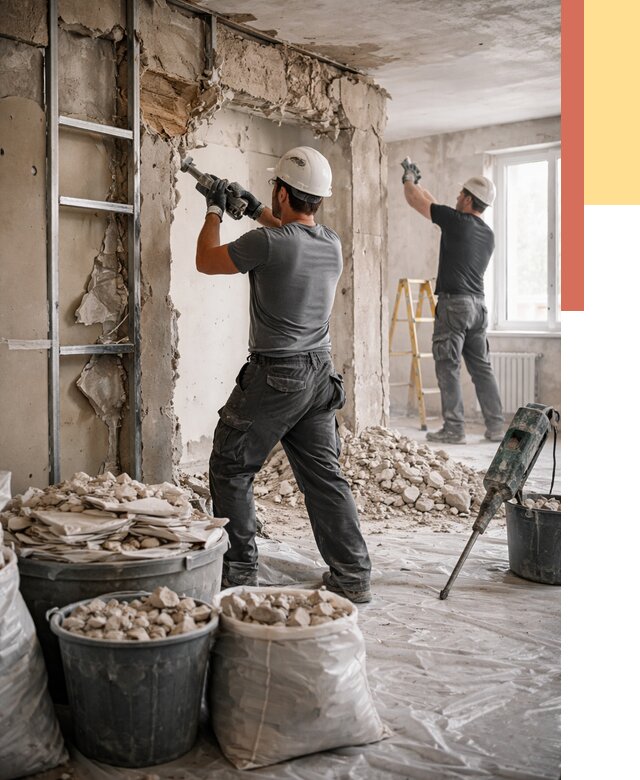 Демонтажные работы в Алапаевске от 2890 руб. — услуги и цена под ключ | ОТДЕЛОЧНИК-Лпв