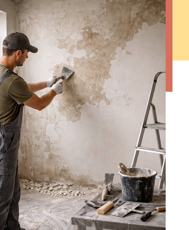 Снятие старой шпаклевки в Алапаевске от 1980 руб. — быстро и недорого | ОТДЕЛОЧНИК-Лпв