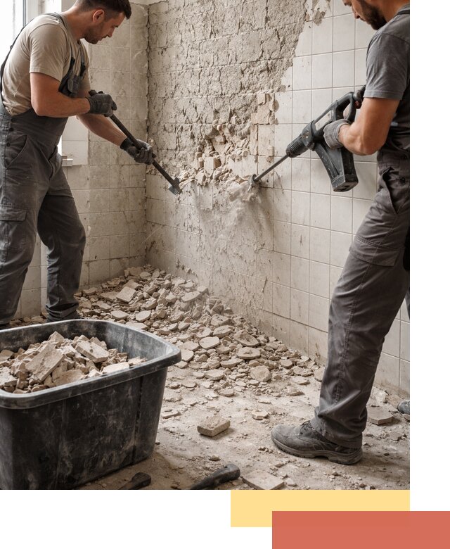 Демонтаж плитки со стен в Алапаевске быстро и аккуратно