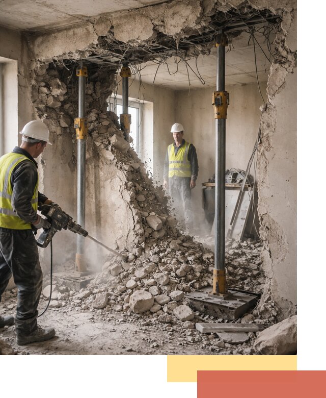 Снос несущих стен в Алапаевске с гарантией безопасности и качества