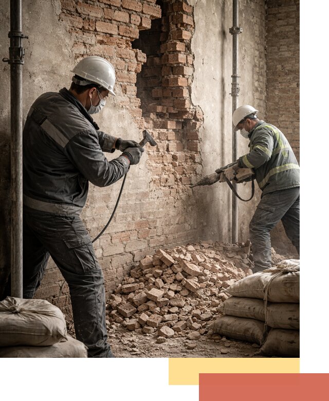 Демонтаж кирпичных стен в Алапаевске быстро и безопасно