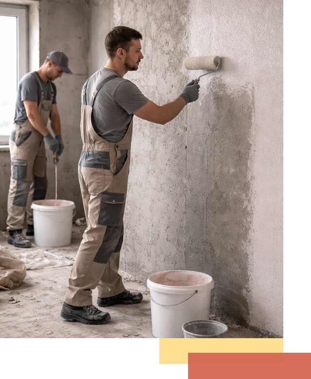 Нанесение бетоноконтакта на стены в Алапаевске для последующей отделки