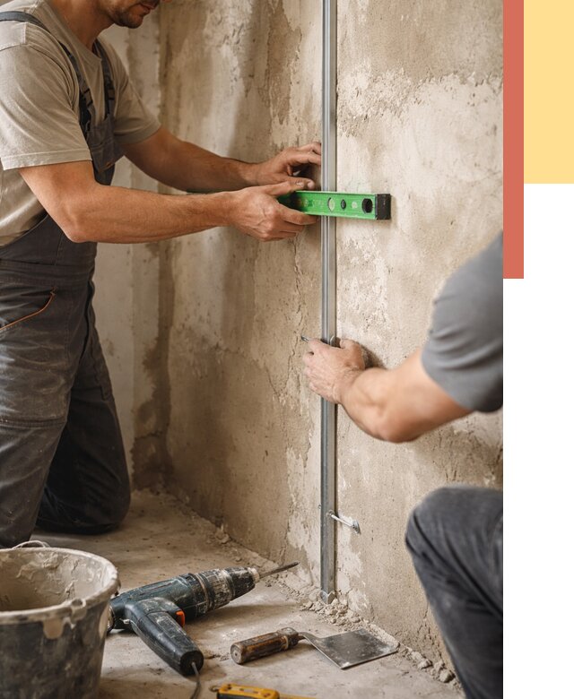 Установка штукатурных маяков в Алапаевске от 7494 руб. — быстро и недорого | ОТДЕЛОЧНИК-Лпв