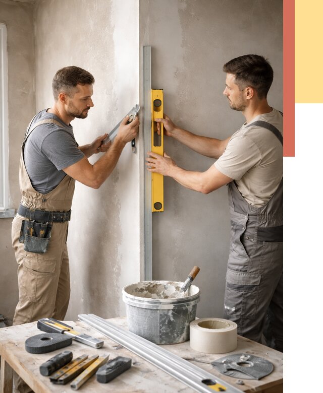 Выведение углов стен в Алапаевске от 1980 руб. быстро и недорого | ОТДЕЛОЧНИК-Лпв