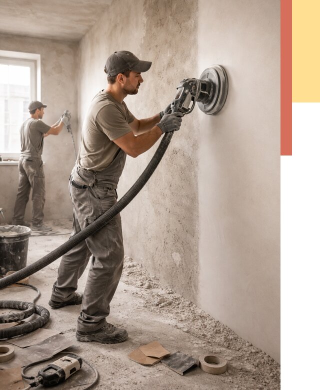 Шлифовка стен в Алапаевске от 1285 руб/м2 — быстро и недорого | ОТДЕЛОЧНИК-Лпв