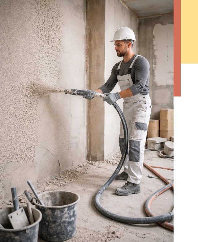 Машинная штукатурка стен в Алапаевске под ключ от 6958 руб./м2 | ОТДЕЛОЧНИК-Лпв