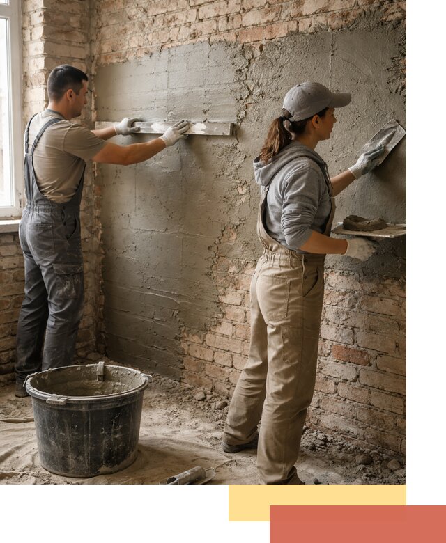 Штукатурка кирпичных стен в Алапаевске — качественно и надежно