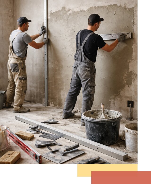 Профессиональная штукатурка стен под плитку в Алапаевске