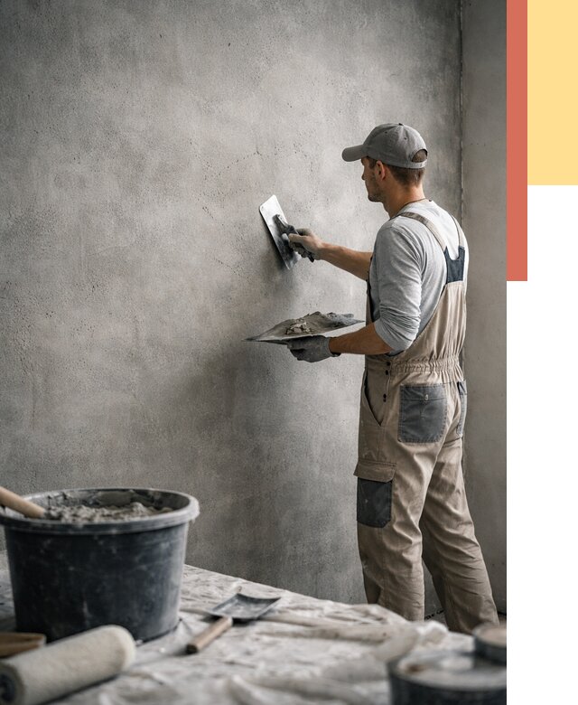 Декоративная штукатурка под бетон в Алапаевске от 2676 руб./м² — нанесение под ключ | ОТДЕЛОЧНИК-Лпв