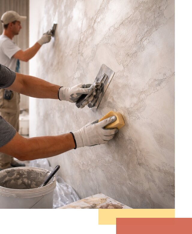 Декоративная штукатурка под мрамор в Алапаевске для стен и потолков