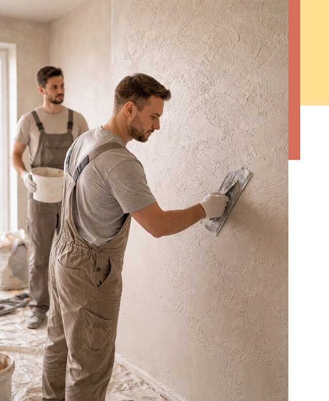 Фактурная штукатурка стен в Алапаевске от 4496 руб./м² — заказать под ключ | ОТДЕЛОЧНИК-Лпв