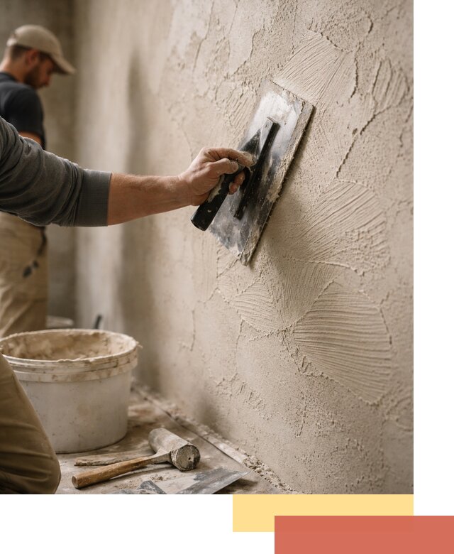 Фактурная штукатурка стен в Алапаевске — монтаж, отделка, реставрация