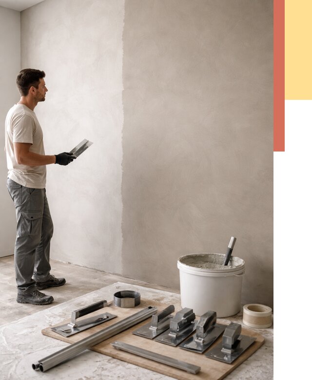 Нанесение микроцемента на стены в Алапаевске от 3426 руб./м2 под ключ | ОТДЕЛОЧНИК-Лпв