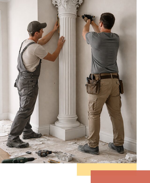 Установка декоративных колонн в Алапаевске под ключ