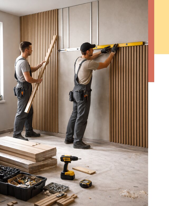 Монтаж реечных панелей на стены в Алапаевске от 1285 руб. — быстро и недорого | ОТДЕЛОЧНИК-Лпв