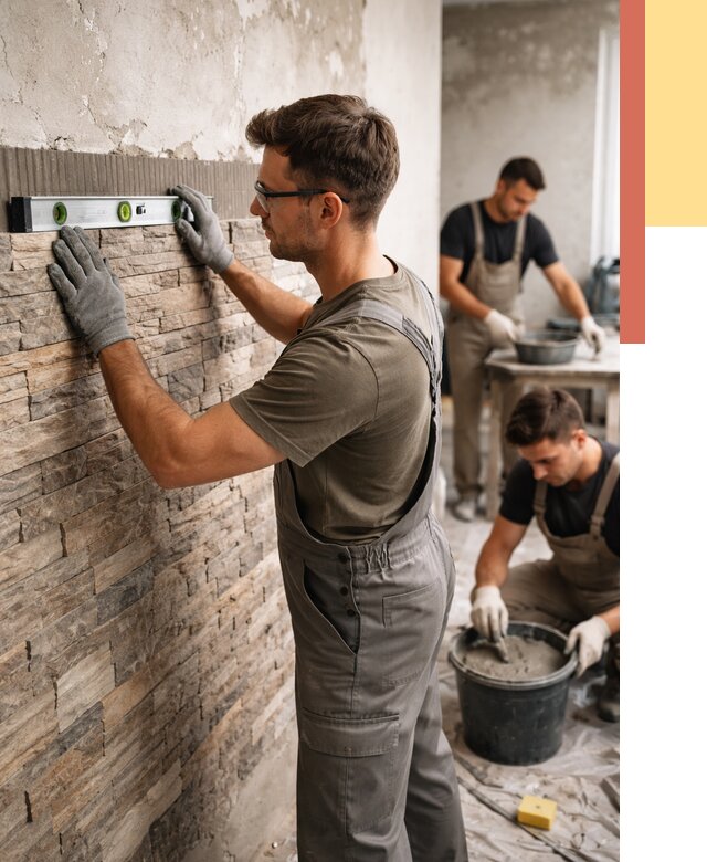 Монтаж искусственного камня в Алапаевске от 4817 руб. под ключ | ОТДЕЛОЧНИК-Лпв