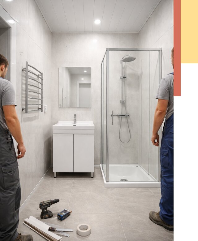 Отделка ванной комнаты панелями ПВХ в Алапаевске от 4817 руб. за м2 | ОТДЕЛОЧНИК-Лпв