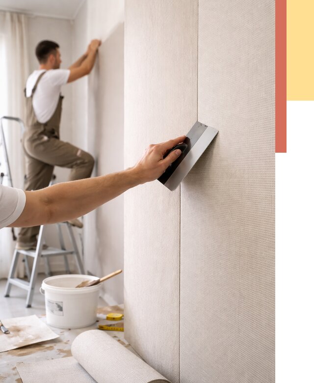 Поклейка текстильных обоев в Алапаевске от 4817 руб. под ключ | ОТДЕЛОЧНИК-Лпв