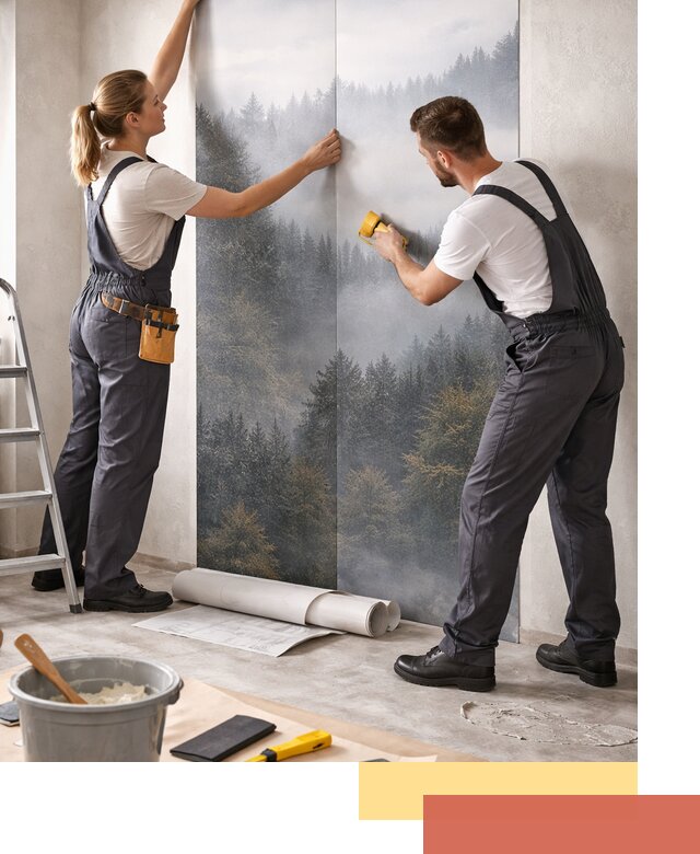 Поклейка фотообоев профессионально в Алапаевске под ключ