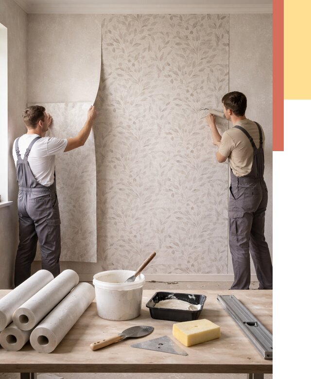 Поклейка обоев с подбором рисунка в Алапаевске от 3747 руб. | ОТДЕЛОЧНИК-Лпв - быстро и недорого