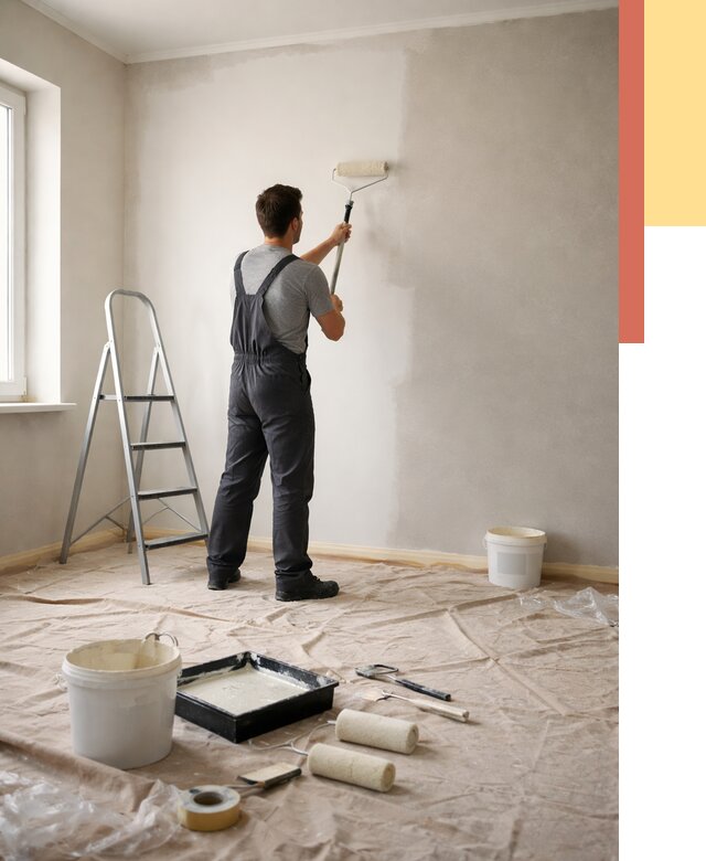 Покраска стен моющейся краской в Алапаевске от 375 руб./м² — быстро и недорого | ОТДЕЛОЧНИК-Лпв