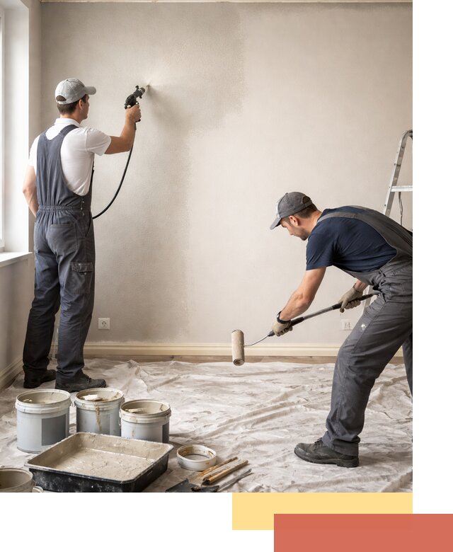 Покраска стен моющейся краской и защита поверхностей в Алапаевске