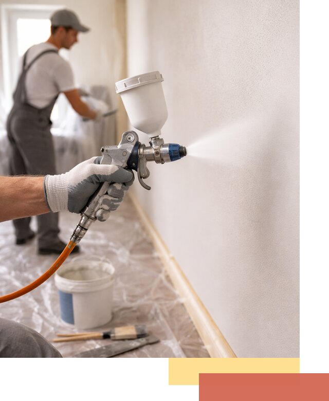 Покраска стен краскопультом в Алапаевске быстро и качественно