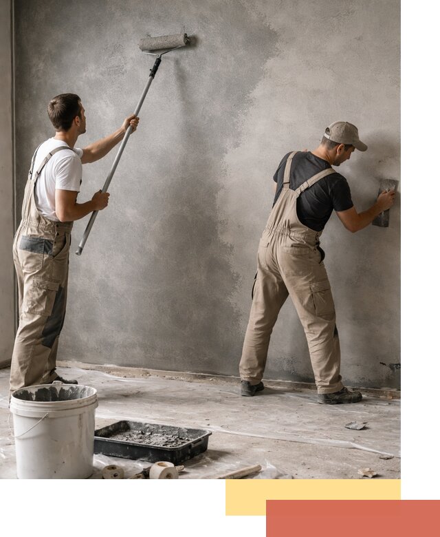 Покраска стен под бетон в Алапаевске профессионально и недорого