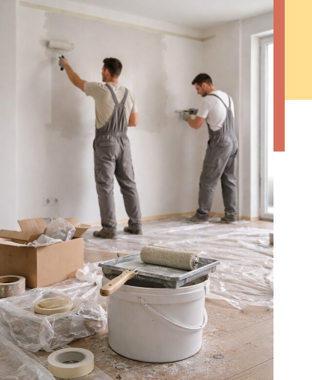 Покраска стен в квартире в Алапаевске от 2676 руб/м2 — быстро и недорого | ОТДЕЛОЧНИК-Лпв