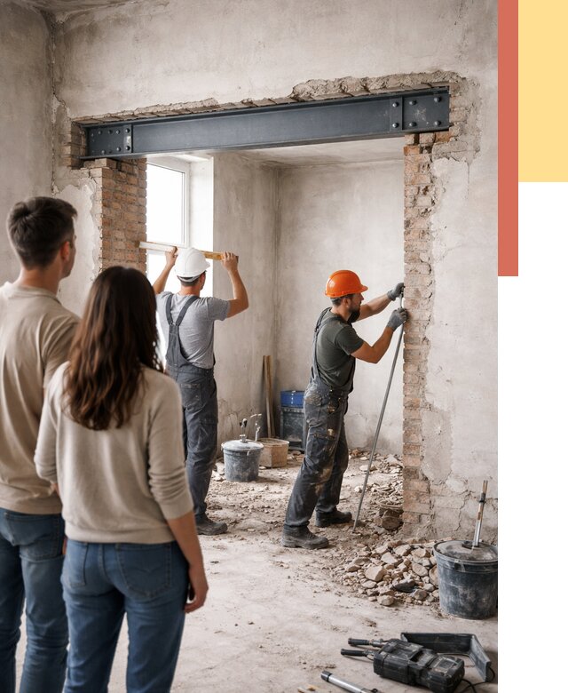 Усиление проема в стене в Алапаевске от 10170 руб. — усиление дверного проема металлоконструкцией | ОТДЕЛОЧНИК-Лпв