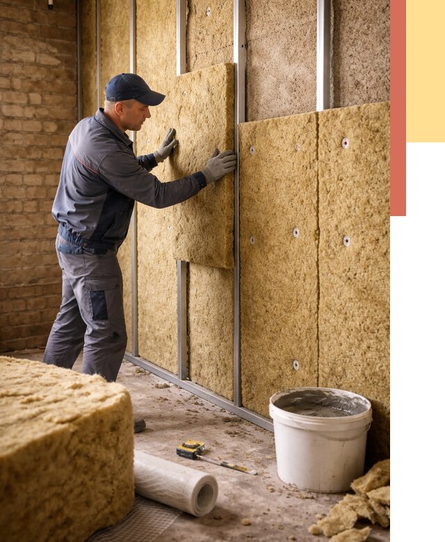 Утепление стен минватой в Алапаевске от 1445 руб./м2 — недорого и быстро | ОТДЕЛОЧНИК-Лпв