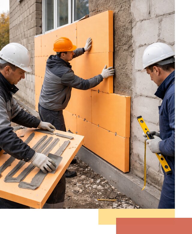 Утепление фасада пеноплексом под ключ в Алапаевске