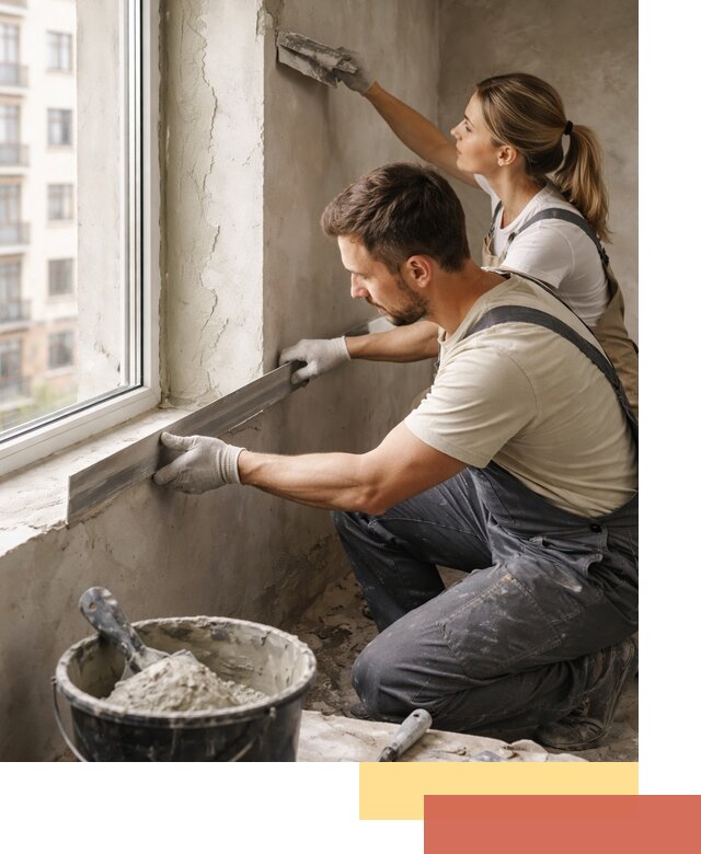 Штукатурка откосов дверей и окон профессионально в Алапаевске