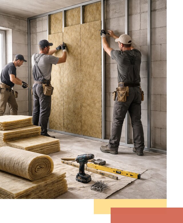 Шумоизоляция перегородок из блоков в Алапаевске — монтаж и защита шумоизоляцией