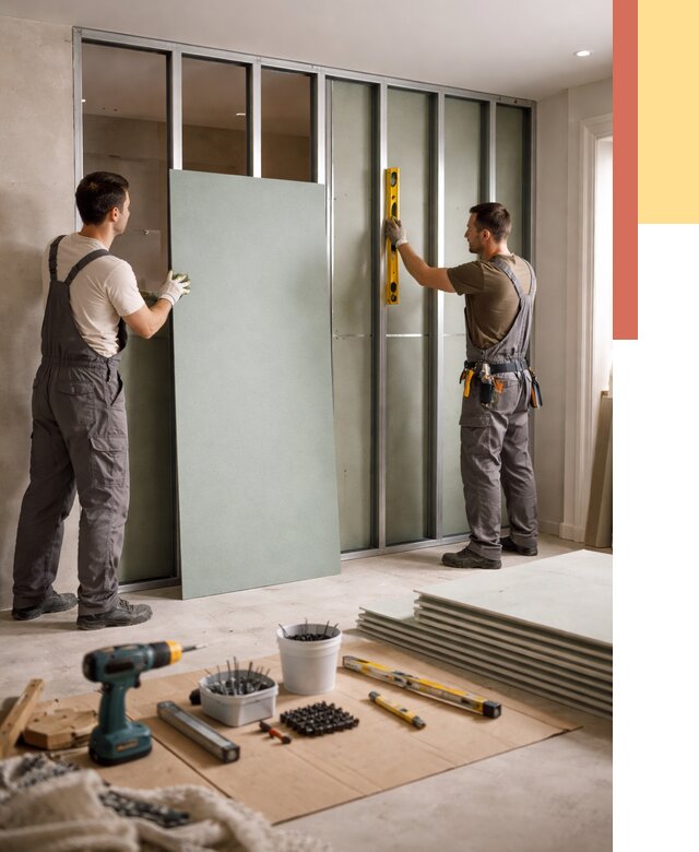 Перегородка из влагостойкого гипсокартона в Алапаевске от 5138 руб. — монтаж под ключ | ОТДЕЛОЧНИК-Лпв