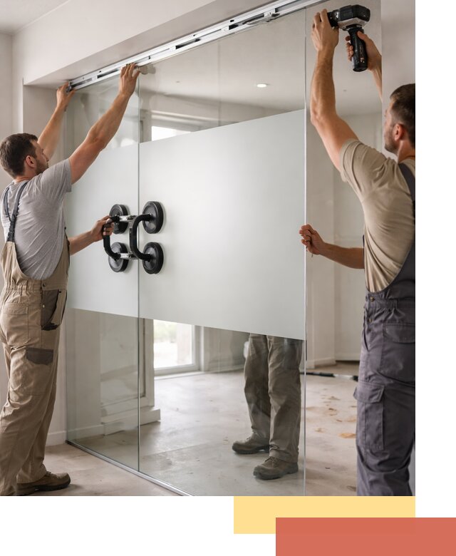 Матовые стеклянные перегородки под ключ в Алапаевске