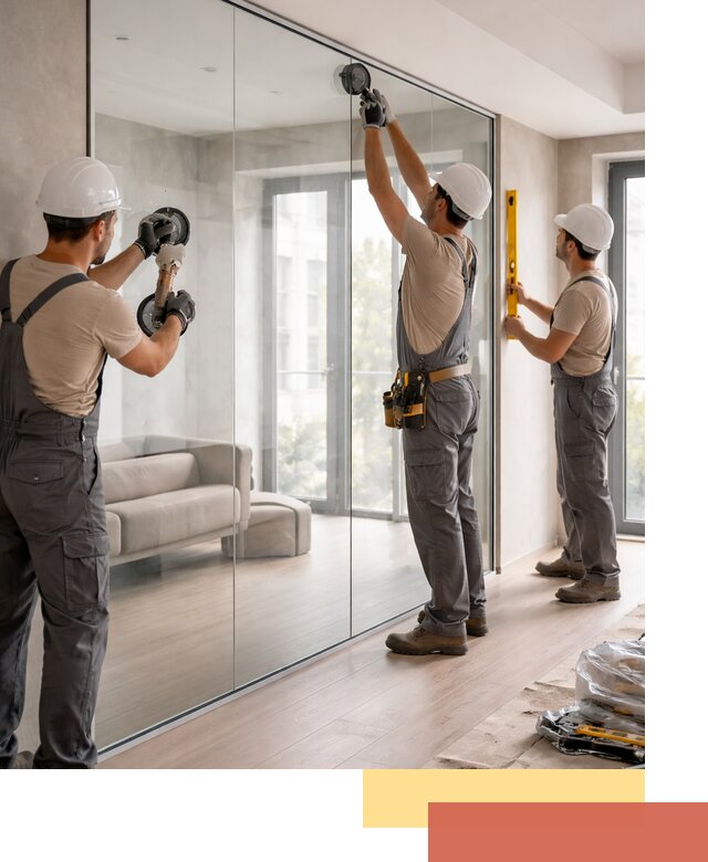 Перегородки из закаленного стекла в Алапаевске для офисов и квартир