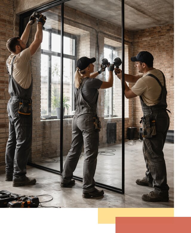 Стеклянные перегородки лофт — изготовление и монтаж в Алапаевске