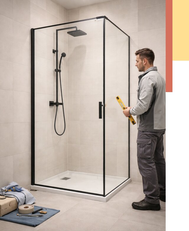 Стеклянные перегородки для душа в Алапаевске от 13381 руб. | Монтаж под ключ — ОТДЕЛОЧНИК-Лпв