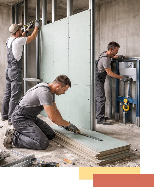 Монтаж и ремонт сантехнических перегородок в Алапаевске