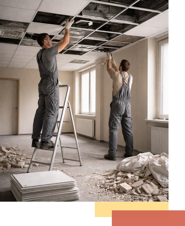 Демонтаж потолков Армстронг профессионально в Алапаевске