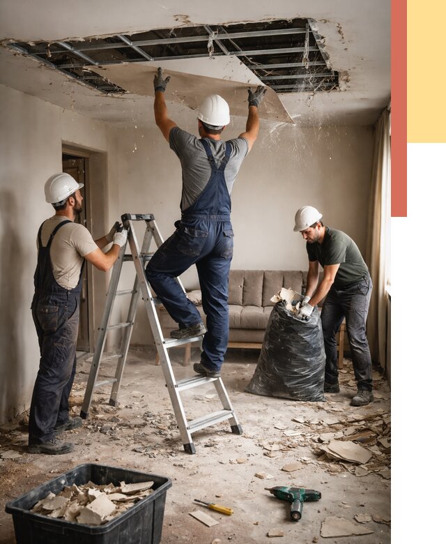 Демонтаж гипсокартонного потолка в Алапаевске от 450 руб. за м2 — ОТДЕЛОЧНИК-Лпв