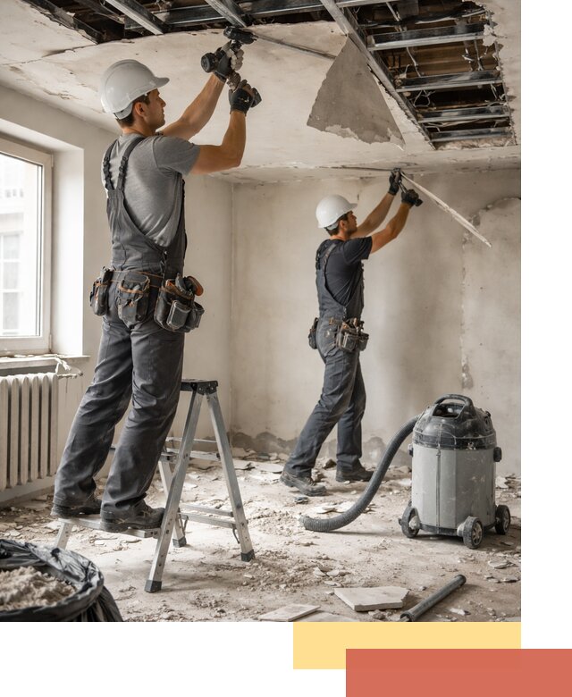 Демонтаж гипсокартонного потолка в Алапаевске быстро и аккуратно