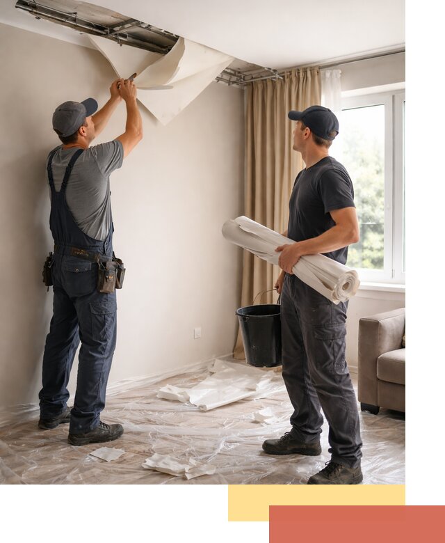 Демонтаж натяжного потолка в Алапаевске быстро и аккуратно