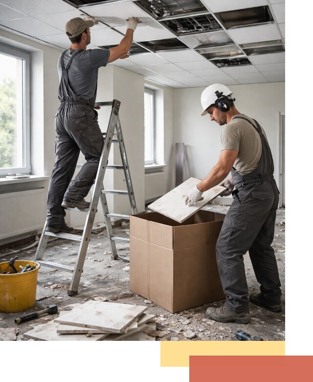 Демонтаж потолочной плитки в Алапаевске быстро и аккуратно