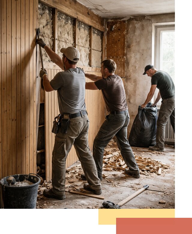 Демонтаж вагонки и вывоз материалов в Алапаевске