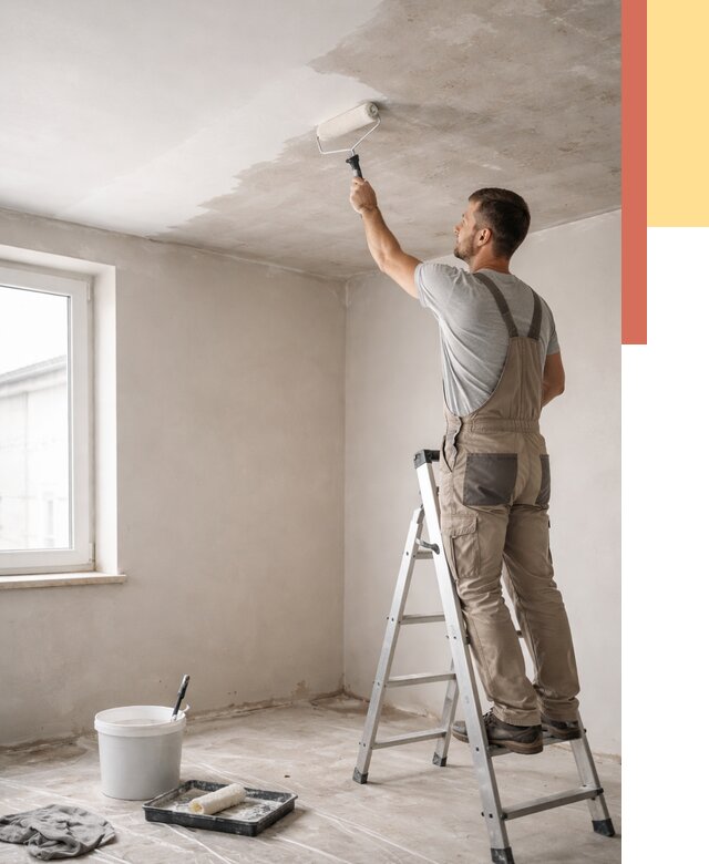 Грунтовка потолка в Алапаевске от 2676 руб. — быстро и недорого | ОТДЕЛОЧНИК-Лпв