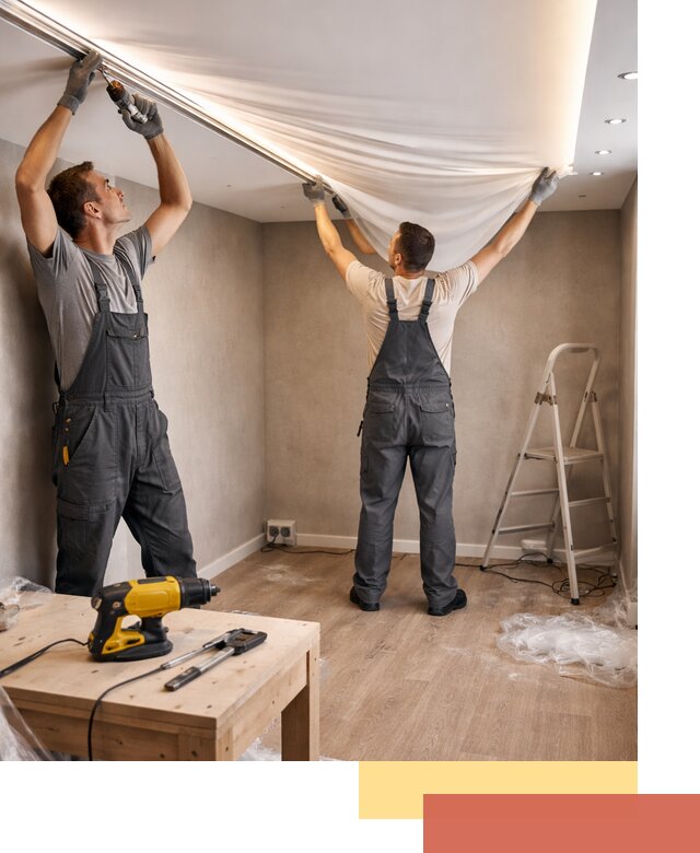 Монтаж натяжного потолка с подсветкой в Алапаевске цена и сроки