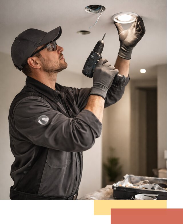 Установка точечных светильников в натяжной потолок в Алапаевске