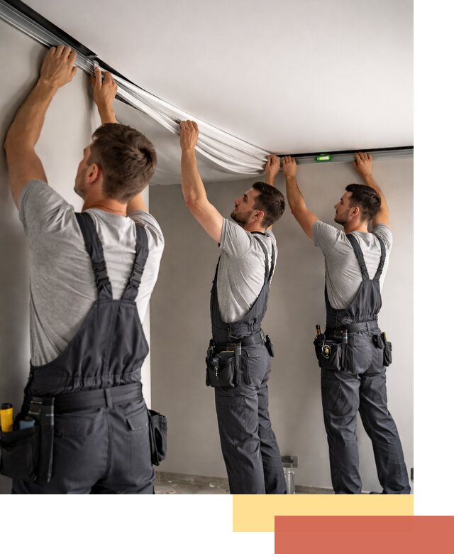 Теневые натяжные потолки в Алапаевске: монтаж и отделка быстро и качественно